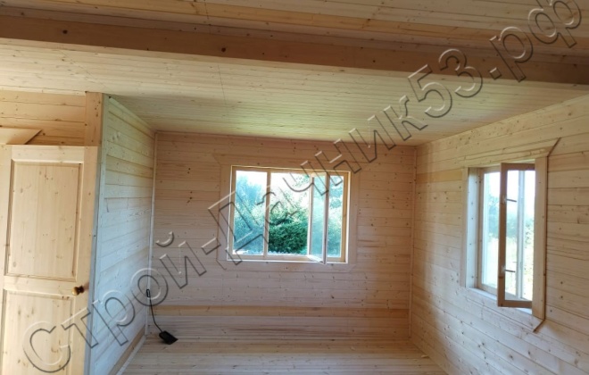 4 Каркасно-щитовой дом  Д-3, 9х8.5м, 67.5  М², Ленинградская область, Тихвинский район, деревня Заручевье. (12)